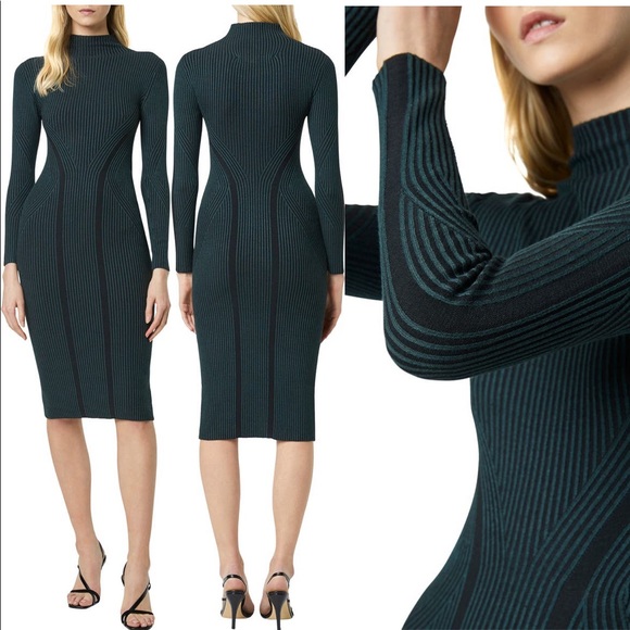 French Connection ~ Simona long sleeve rib sweater dress - Picture 3 of 8